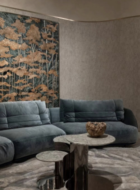 米兰国际家具展品牌同款挂画浮雕肌理装饰画轻奢现代时尚抽象定制