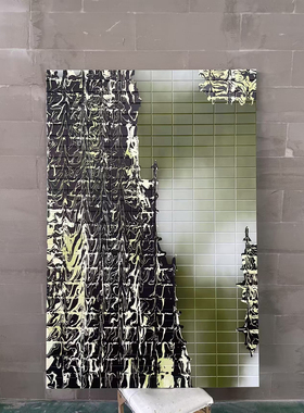 售楼处挂画样板间装饰画亚克力立体装置画绿色森林凹凸质感定制
