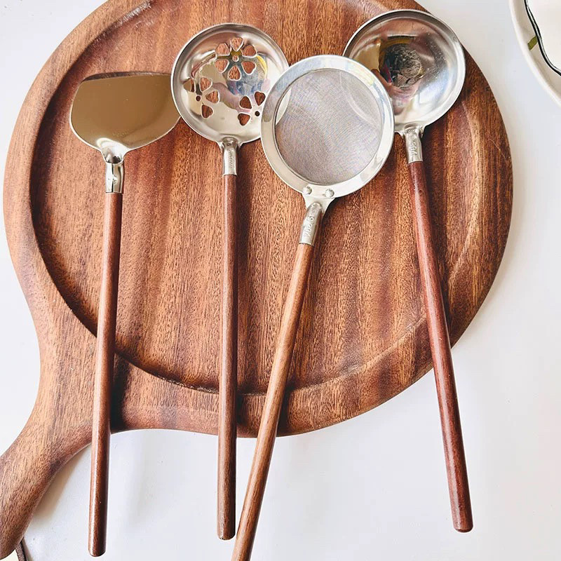 304不锈钢新款胡桃木细柄厨具锅铲汤勺漏勺撇沫勺实木小铲子披萨,厨房/烹饪用具,汤勺,淘宝优惠券,粉丝福利购,淘宝优惠卷