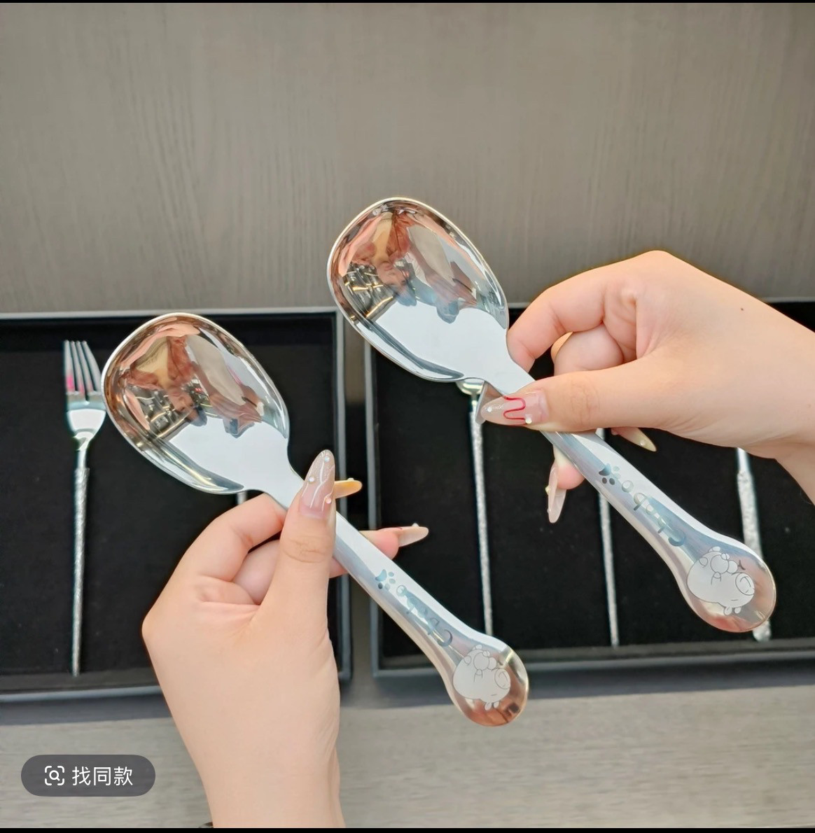 卡皮福禄勺子大头汤匙丑萌可爱高颜值ins风家用吃饭茶匙多功能匙
