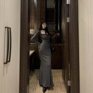 显瘦鱼尾裙包臀长裙 连衣裙内搭气质修身 初秋新款 性感辣妹针织长袖