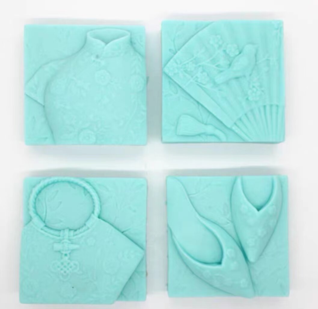 青花瓷模具 DIY手工皂香皂冷制皂蛋糕巧克力各类手工艺品硅胶模具