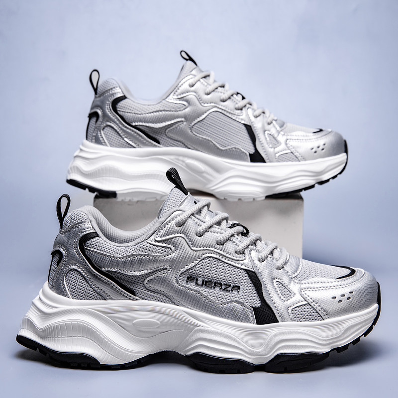 鞋子女2026新款春季今年流行爆款ins潮百搭小众增高厚底老爹鞋男