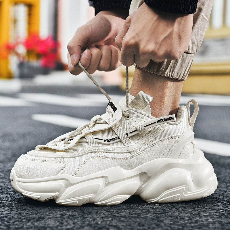 巨好看不累脚的鞋子2026新款今年流行爆款小众增高厚底老爹鞋男女