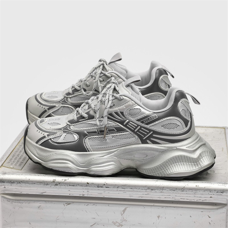 鞋子女2026新款爆款百搭设计感小众玛速主义同款增高厚底老爹鞋男