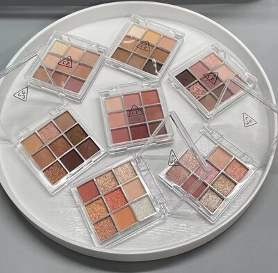 3ce眼影盘小样四色盘 九宫格大地色黄油芋泥盘哑光奶茶色橘棕盘ov