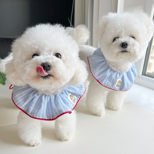 宠物口水巾猫咪狗狗通用布偶约克夏防脏脖套卡通弹力可爱围脖