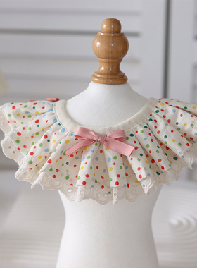 猫狗通用宠物项圈三角巾口水巾编制手工制作猫咪项圈围脖布艺蕾丝