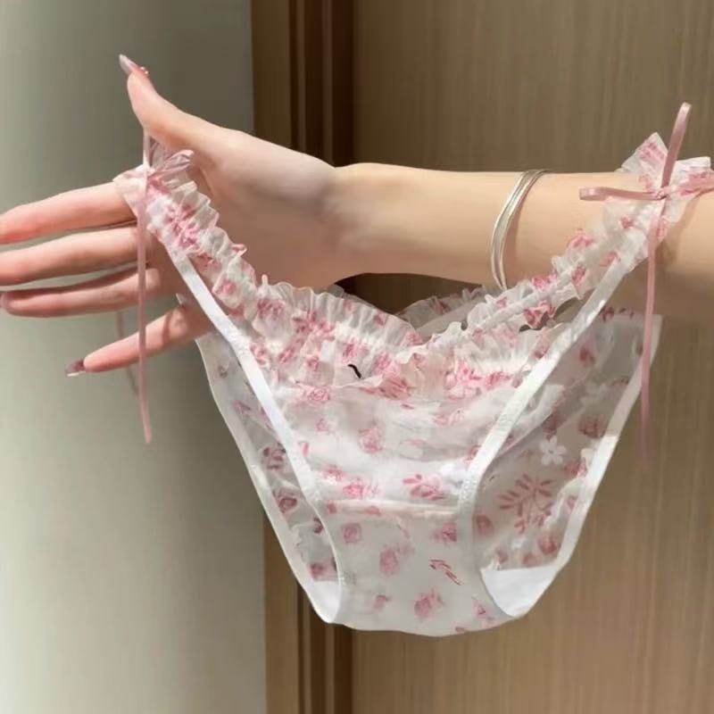 法式轻奢碎花蕾丝内裤女2025新款性感勾人高级女生网纱三角裤纯欲,女士内衣/男士内衣/家居服,男三角内裤,淘宝优惠券,粉丝福利购,淘宝优惠卷