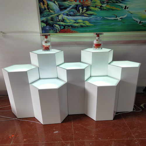 定制多功能人造板六边形发光移动