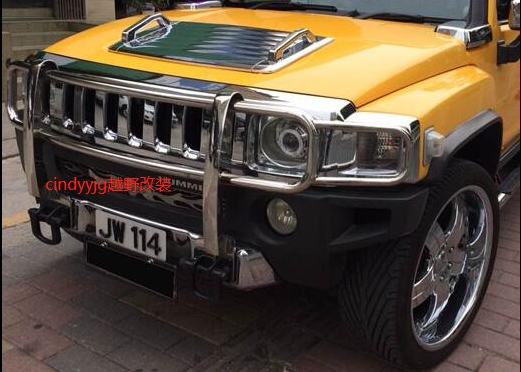悍马H3改装前杠 前护杠 HUMMER h3不锈钢前护杠 汽车防撞杠保险杠