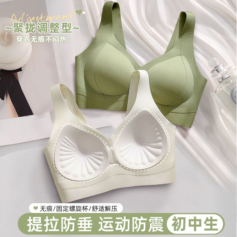 背心式聚拢防下垂收副乳固定杯无痕内衣女士无钢圈提拉美背文胸罩