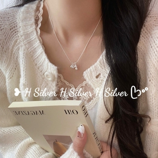 S925纯银聂九罗热巴同款 好柿花生蛇骨银项链冷淡风百搭极简锁骨链