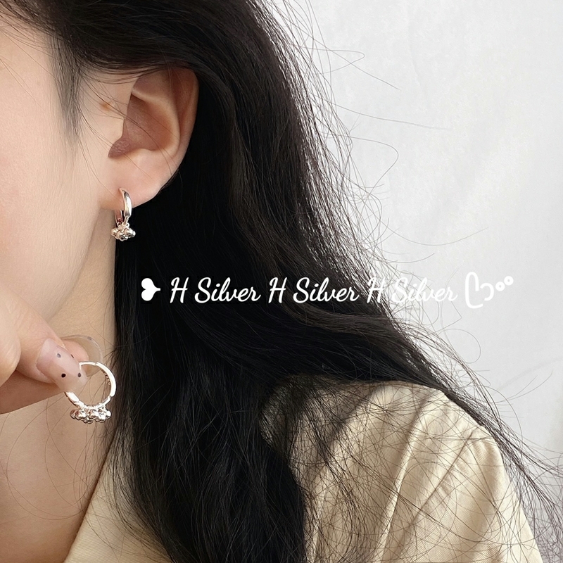 S925纯银简约百搭银耳扣