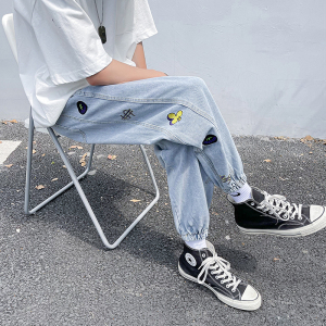 仔裤男2021春夏季潮牌韩版百搭潮流宽松束脚工装裤休闲裤图片