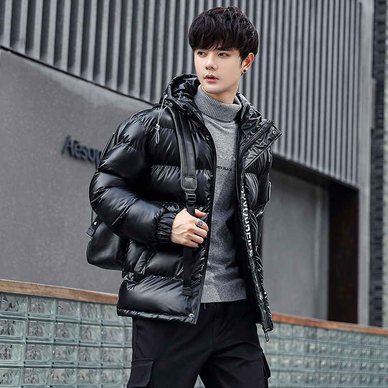 主推亮面棉服棉衣2021冬季连帽宽松面包服潮港风棉袄P90图片