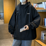 秋季潮流港风个性宽松连帽青年学生休闲棒球服外套P60，男装夹克，星座410-6（原星座1304-1）