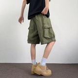 工装裤男夏季薄款五分裤休闲宽松多口袋显瘦欧美帅气风潮短裤P47，男装牛仔裤，星座410-6（原星座1304-1）