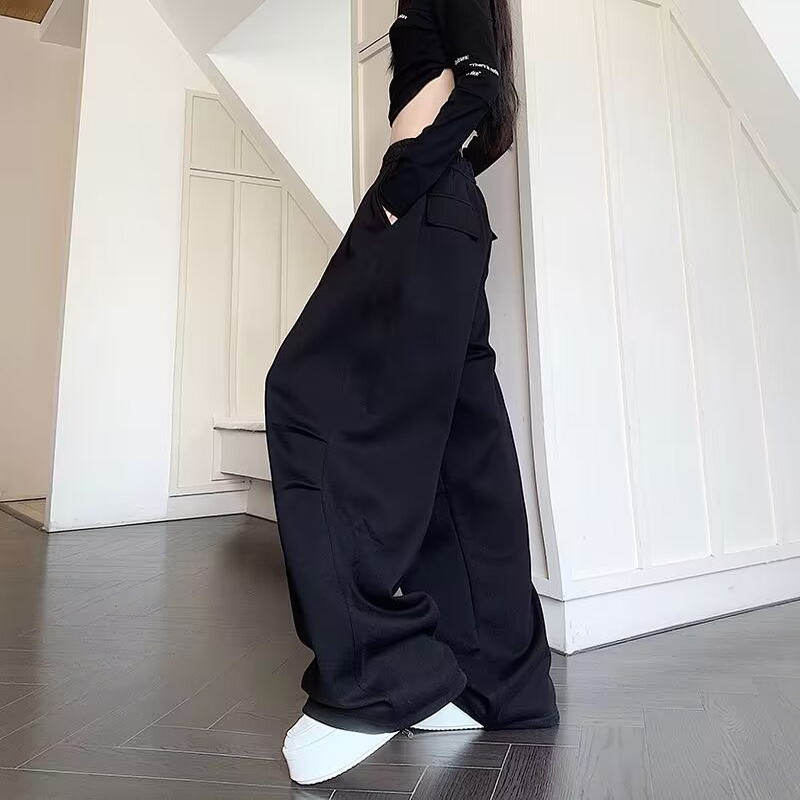 卫裤男女春秋hiphop工装阔腿休闲裤垂感直筒宽松美式运动裤P39,男装休闲裤,星座410-6（原星座1304-1）