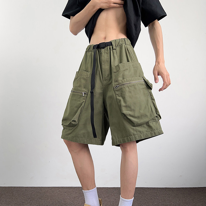 工装裤男夏季薄款五分裤休闲宽松多口袋显瘦欧美帅气风潮短裤P47，男装牛仔裤，星座410-6（原星座1304-1）