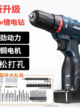 龙韵锂电手钻25v充电式手电转钻多功能家用充电钻电动工具螺丝刀