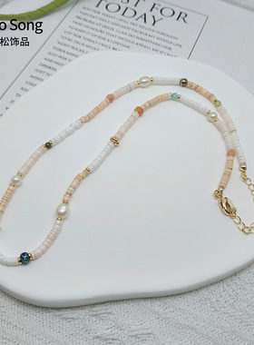 贝壳天然石项链女高级感小众设计