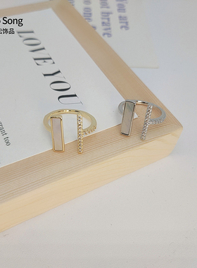 贝壳开口戒指小众设计轻奢女