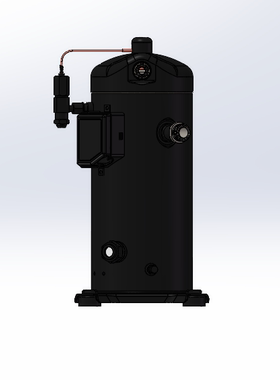 涡旋螺杆压缩机3D建模图纸用于制冷空调系统谷轮ZF13K4E-TFD设计