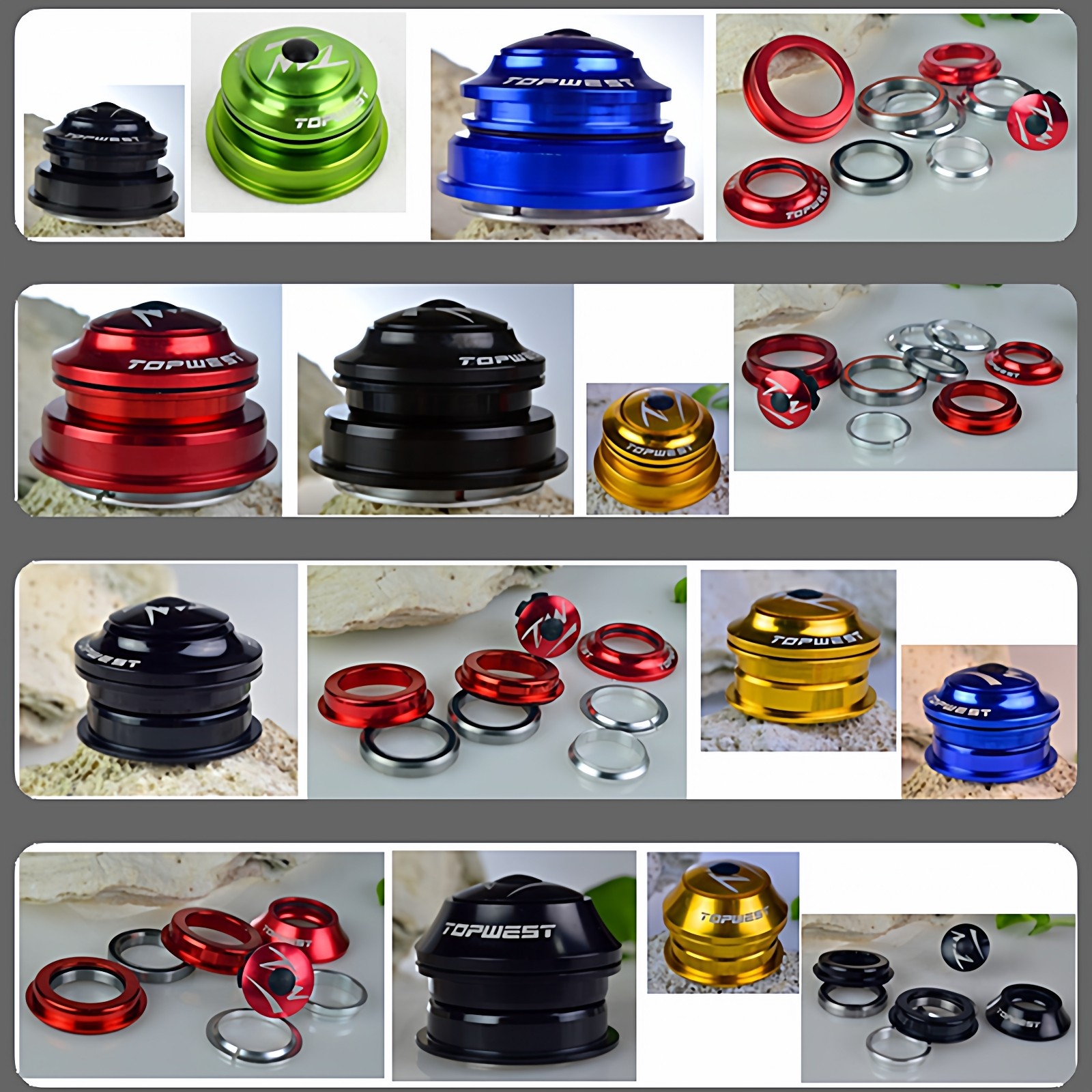 自行车碗组车头碗44mm52mm55mm锥形培林轴承滚珠山地车前叉碗组