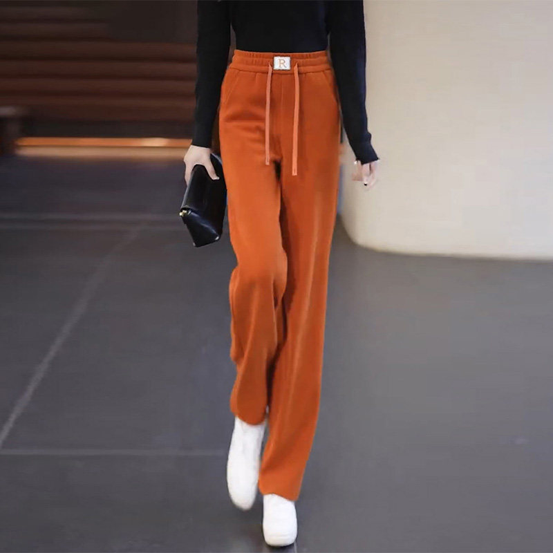 啄木鸟网红气质阔腿裤女秋冬季2025高腰加绒卫裤运动风宽松休闲裤,女装/女士精品,休闲裤,淘宝优惠券,粉丝福利购,淘宝优惠卷
