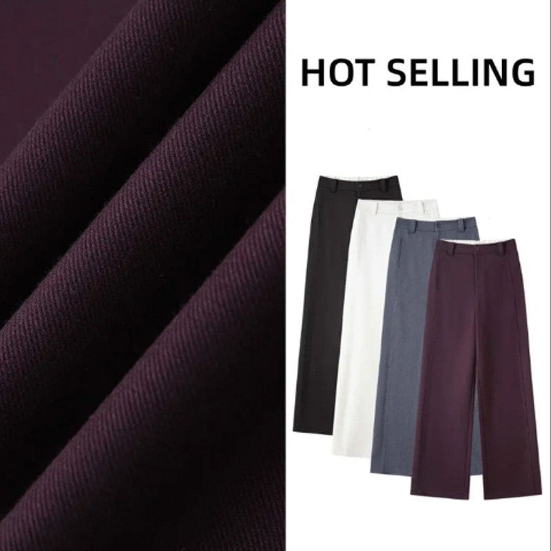 啄木鸟阔腿裤子女2025秋季新款垂感抗皱高腰显瘦百搭休闲直筒裤