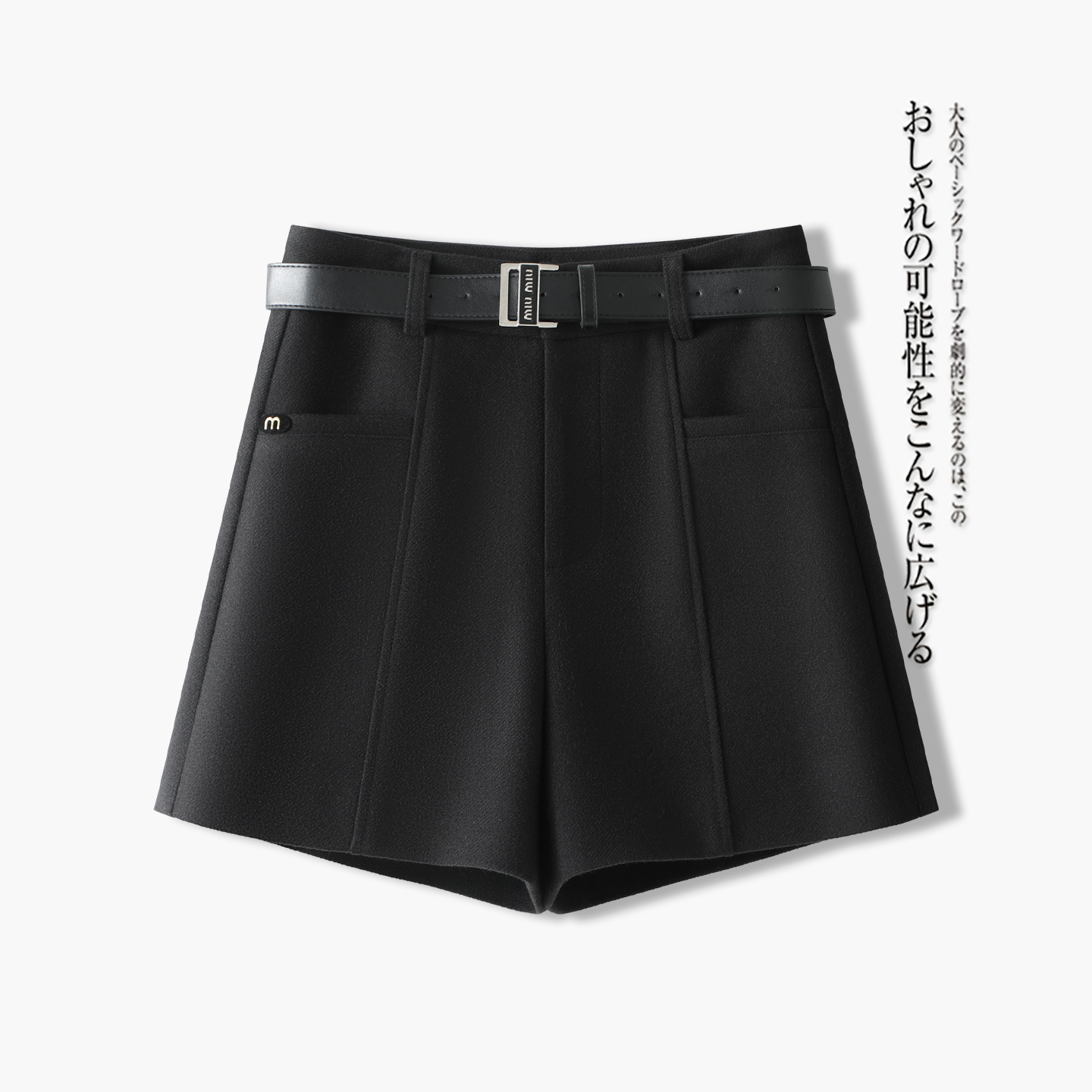 啄木鸟西装女秋冬a字短裤女装秋冬高腰短裤百搭休闲