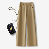 裤 啄木鸟通勤风休闲裤 显瘦高腰西装 垂感宽松直筒裤 女2026春秋冬季
