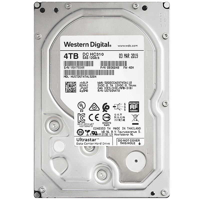 WD/西部数据 4TB 企业级硬盘 3.5英寸 SAS HUS726T4TAL5204 行盘,电脑硬件/显示器/电脑周边,机械硬盘,淘宝优惠券,粉丝福利购,淘宝优惠卷