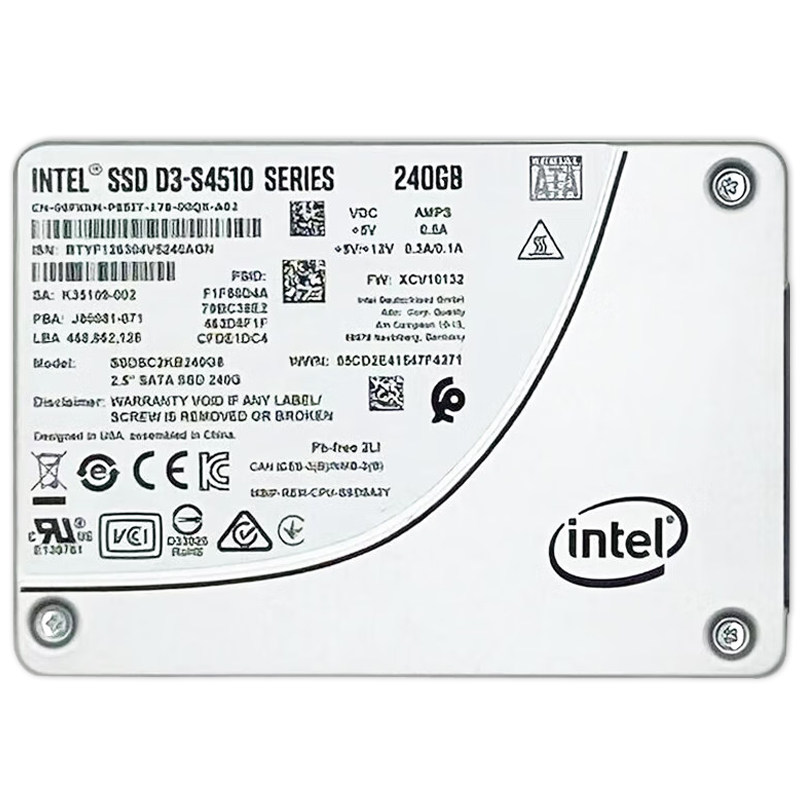 英特尔inter S4510 240G SSD固态硬盘 SATA接口