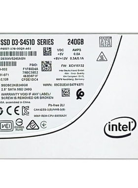 英特尔inter S4510 240G SSD固态硬盘 SATA接口