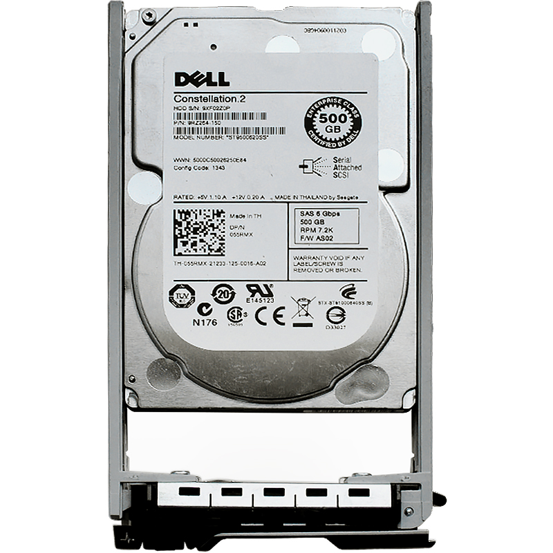Dell戴尔服务器硬盘 500G 7.2K SAS 2.5英寸 赠原厂托架