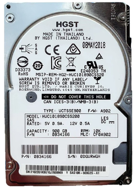行货HGST/日立 900G 10K SAS 2.5英寸服务器硬盘 HUC109090CSS600