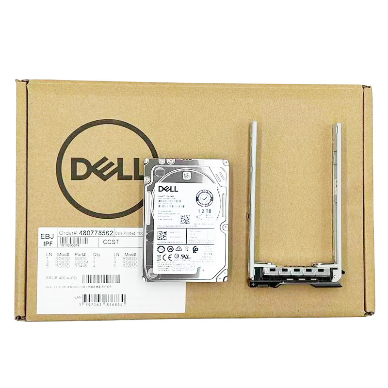 DELL/戴尔 服务器硬盘 1.2TB 10K SAS 2.5英寸 赠原厂托架 盒包