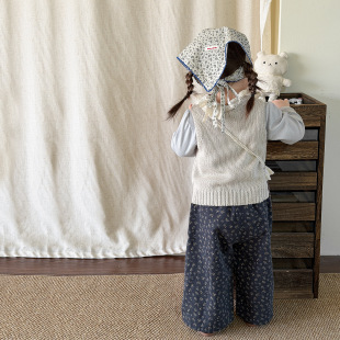 七七家梨童装女童套装春装新款洋气儿童衣服婴儿女宝毛衣外套裤子