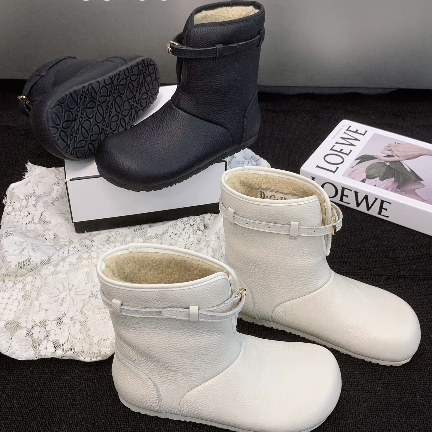 真皮牛皮雪地靴女2025冬季新款