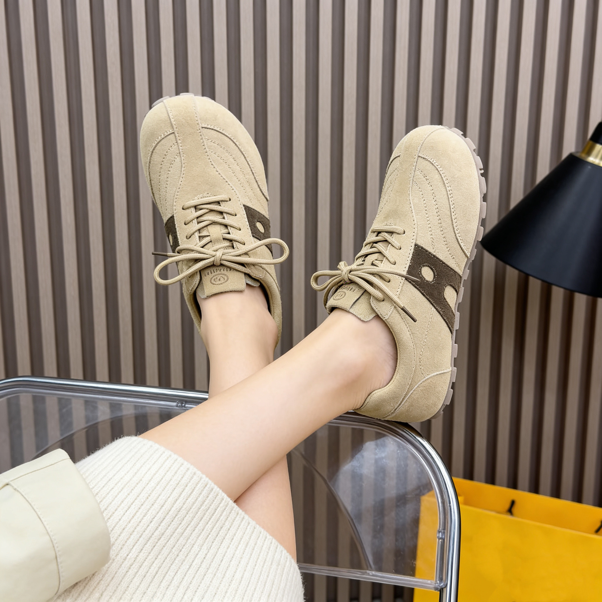 真皮德训鞋女2026新款磨砂头层牛皮百搭阿甘鞋显瘦软底运动休闲鞋,女鞋,德训鞋,淘宝优惠券,粉丝福利购,淘宝优惠卷