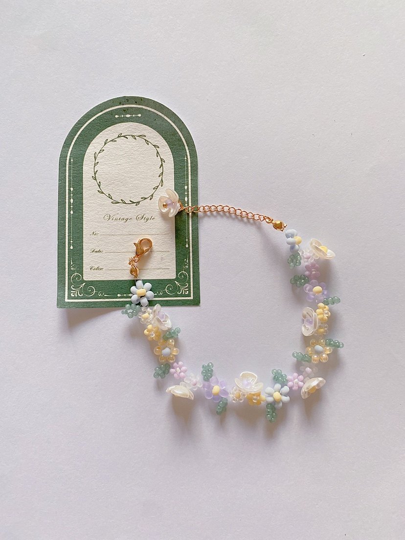 葡萄风信子 花朵串珠材料包 仙气原创小众设计感甜美清新,饰品/流行首饰/时尚饰品新,手链,淘宝优惠券,粉丝福利购,淘宝优惠卷