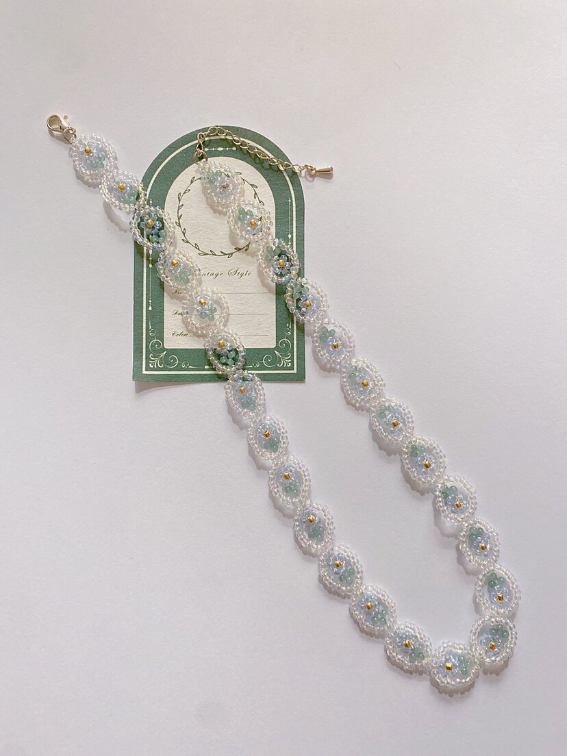 【晴空蓝】手工串珠项链diy米珠小众锁骨链颈链清新蓝色系材料包,饰品/流行首饰/时尚饰品新,项链,淘宝优惠券,粉丝福利购,淘宝优惠卷