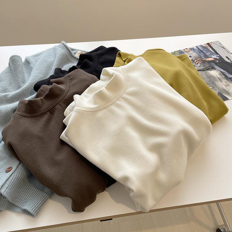 软糯厚实德绒半高领打底衫