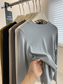 软糯舒适圆领打底衫 t内搭上衣女 秋冬百搭纯色弹力显瘦正肩长袖