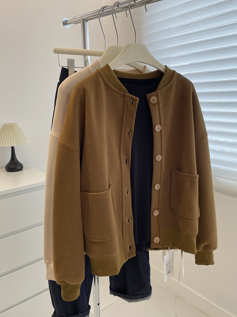显白小个子休闲开衫外套女！秋冬百搭加绒显瘦立领上衣棒球服卫衣,女装/女士精品,卫衣/绒衫,淘宝优惠券,粉丝福利购,淘宝优惠卷