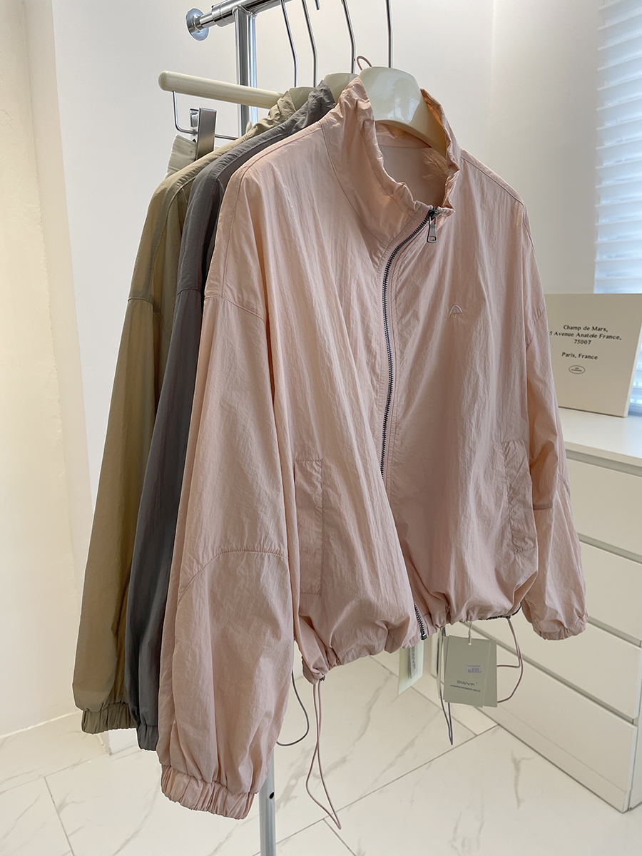 立领刺绣户外防晒衣女！夏百搭显瘦轻薄休闲抽绳冲锋衣外套皮肤衣