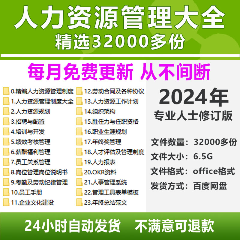 人力资源管理制度大全公司行政系统hr人事资料包人资表格流程方案