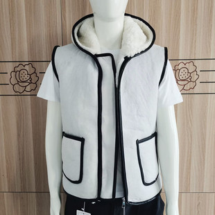 冬季新款纯羊皮皮毛一体马甲整张羊皮羊剪绒背心防寒保暖真皮皮衣